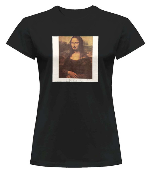 Bluzka damska z naszywką  L.H.O.O.Q. Marcel Duchamp