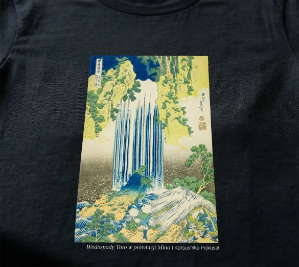 Bluzka damska Wodospady Yoro w prowincji Mino Katsushika Hokusai