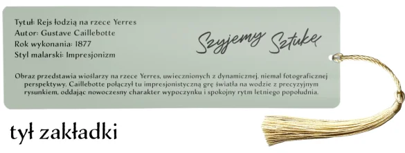 Zakładka do książki Rejs łodzią na rzece Yerres Gustave Caillebotte