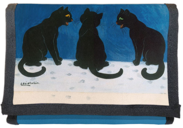 Portfel Czarne koty na śniegu Louis Wain