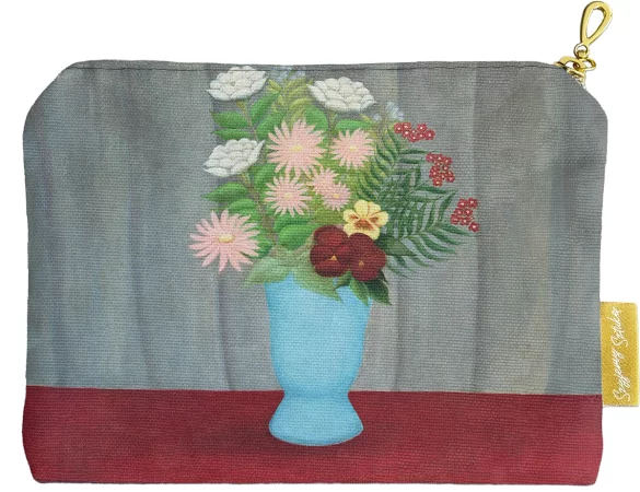 Kosmetyczka mini Still life of flowers in a blue vase Henri Rousseau