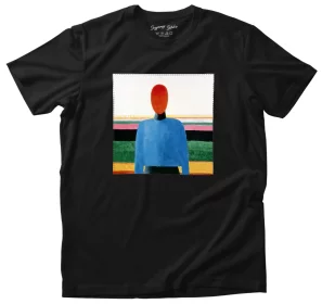 Koszulka z naszywką Popiersie kobiety Kazimir Severinovich Malevich