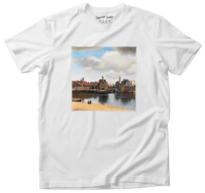 Koszulka z naszywką Widok Delf Jan Vermeer