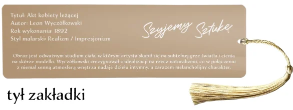 Zakładka do książki Akt kobiety leżącej Leon Wyczółkowski