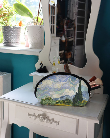 Kosmetyczka Pole pszenicy z cyprysami Vincent Van Gogh