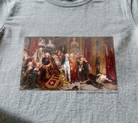 Koszulka z nadrukiem Rejtan - Upadek Polski Jan Matejko