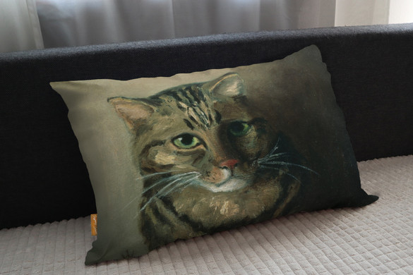 Poduszka Studium głowy kota tabby Louis Wain