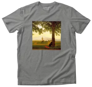 Koszulka z naszywką Taras ogrodowy Caspar David Friedrich