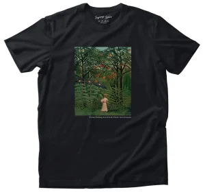 Koszulka z nadrukiem Woman Walking in an Exotic Forest Henri Rousseau