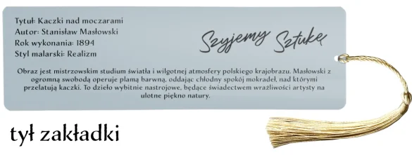 Zakładka do książki Kaczki nad moczarami Stanisław Masłowski