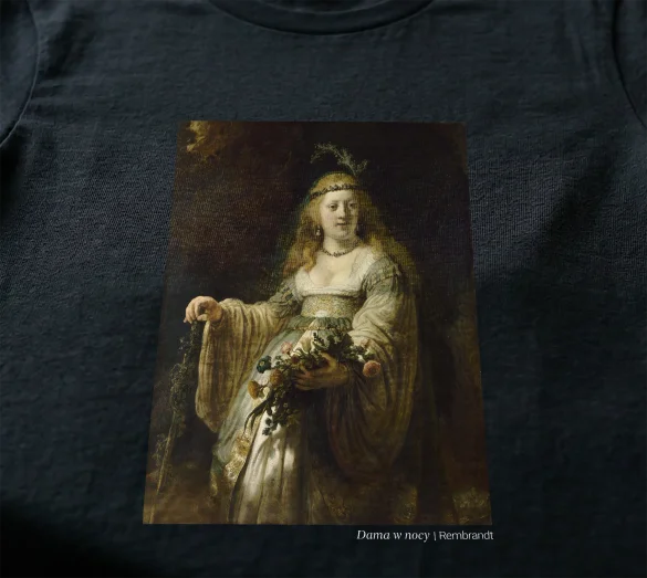 Koszulka z nadrukiem Dama w nocy Rembrandt