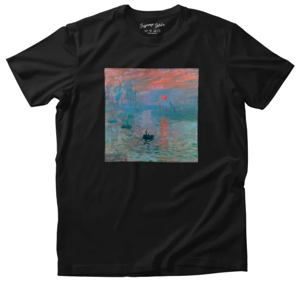 Koszulka z naszywką Impresja, wschód słońca Claude Monet