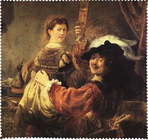 Ściereczka do okularów Autoportret z Saskią Rembrandt