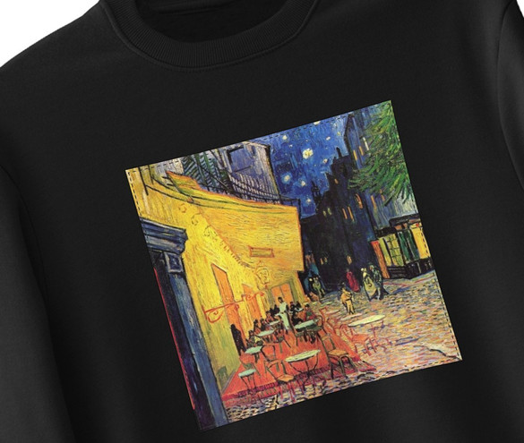 Bluza M z naszywką Taras kawiarni w nocy Vincent Van Gogh