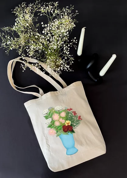 Torba bawełniana Still life of flowers in a blue vase Henri Rousseau