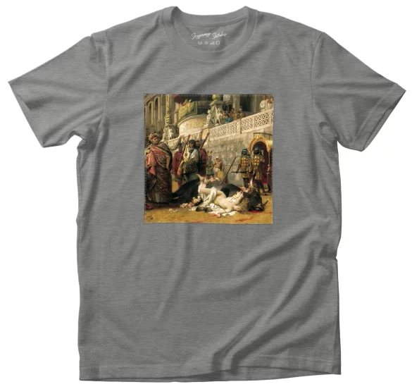 Koszulka z naszywką Dirce chrześcijańska Henryk Siemiradzki