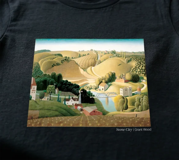 Koszulka z nadrukiem Stone City Grant Wood