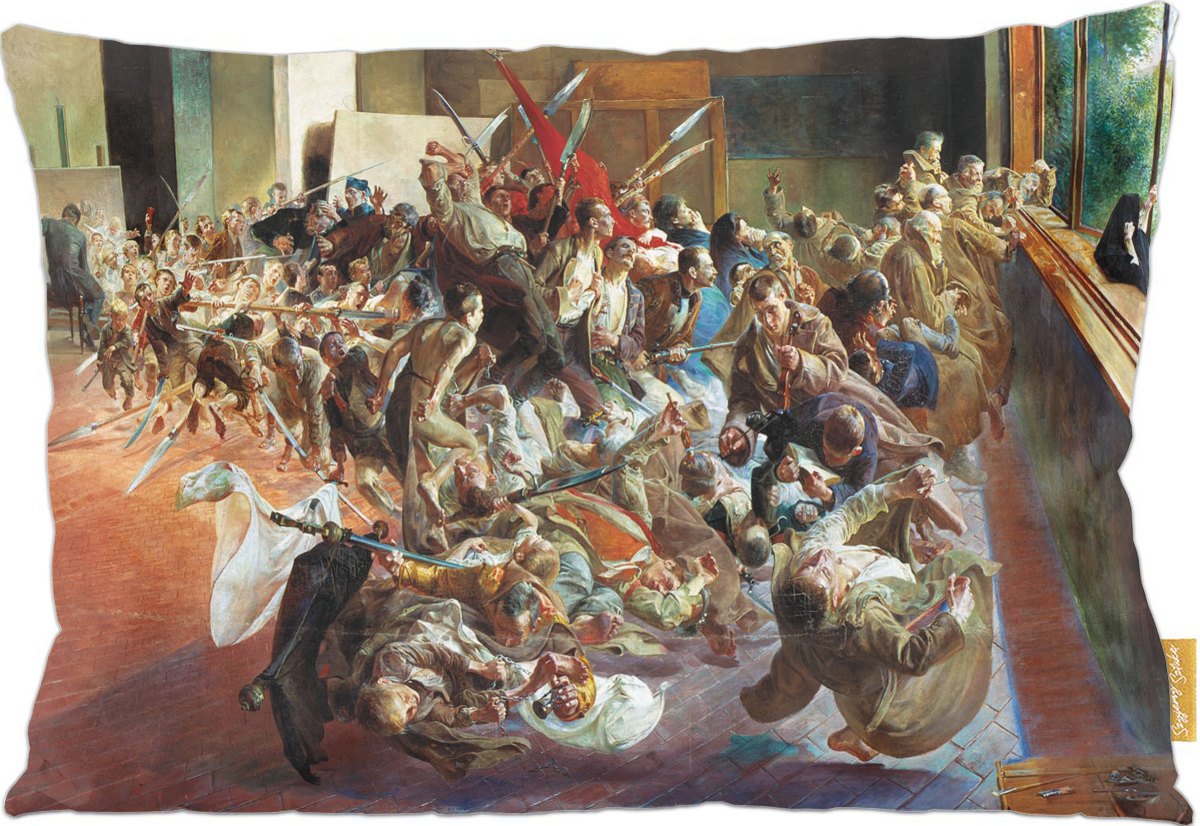 Poduszka dekoracyjna na prezent z obrazem Melancholia Jacek Malczewski Szyjemy Sztukę