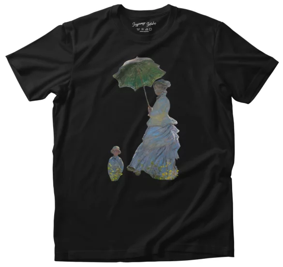 Koszulka Kobieta z parasolem Claude Monet