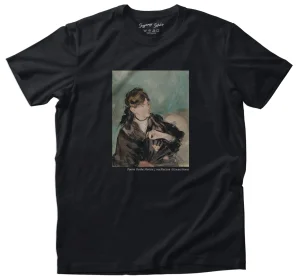 Koszulka z nadrukiem Portret Berthe Morisot z wachlarzem Édouard Manet