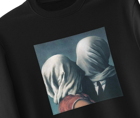 Bluza z naszywką Kochankowie René Magritte