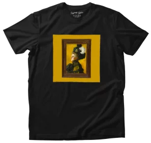 Koszulka z naszywką Portret żony artysty Jadwigi na żółtym tle Józef Mehoffer