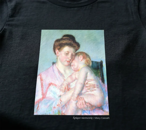 Koszulka z nadrukiem Śpiące niemowlę Mary Cassatt