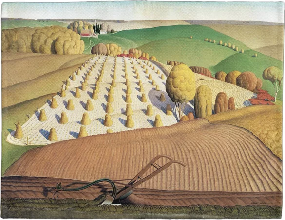 Podkładka na stół Fall Plowing Grant Wood