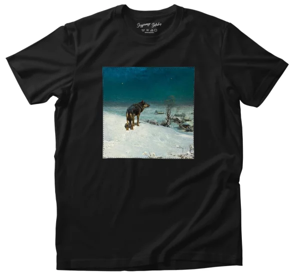 Koszulka z naszywką Wilk Alfred Wierusz-Kowalski