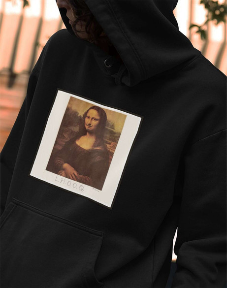 Bluza z naszywką L.H.O.O.Q.  Marcel Duchamp