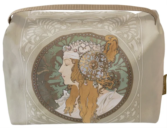 Kosmetyczka kuferek Bizantyjskie głowy: blondynka Alfons Mucha