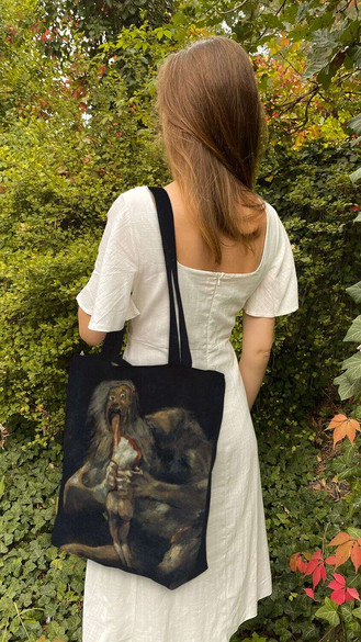 Torba na ramię shopper Saturn pożerający własne dzieci Francisco Goya