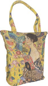 Torba na ramię shopper Dama z wachlarzem Gustav Klimt