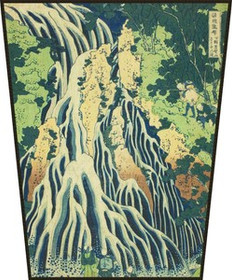 Ekran Wodospad Kirifuri na górze Kurokami w prowincji Shimotsuke Katsushika Hokusai