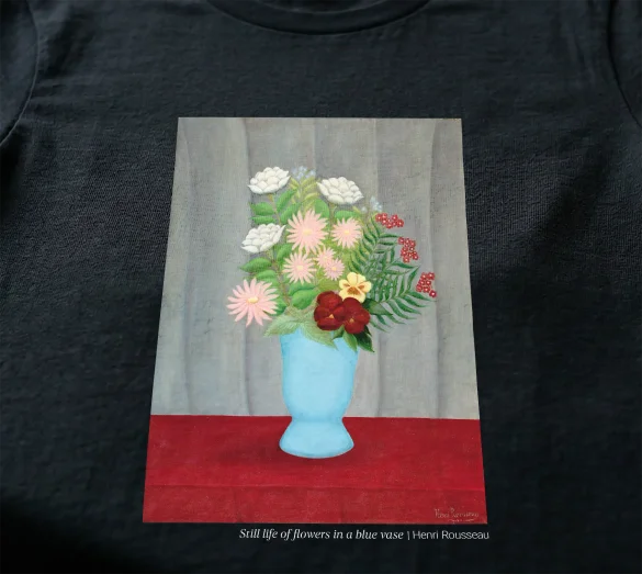 Bluzka damska Still life of flowers in a blue vase Henri Rousseau