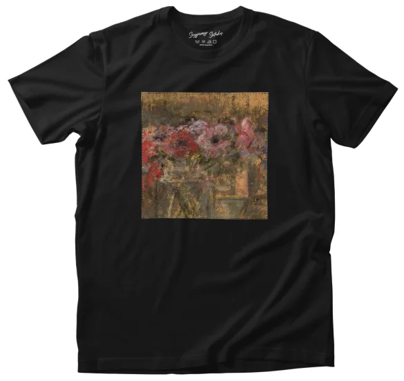 Koszulka z naszywką Kwiaty - Anemony Olga Boznańska