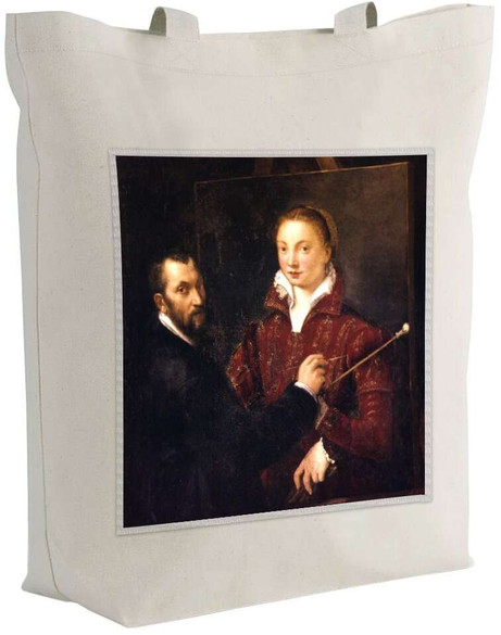 Torba z naszywką Bernardino Campi malujący Sofonisbę Anguissolę Sofonisba Anguissola