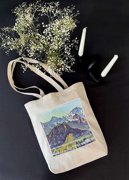 Torba z naszywką Eiger, Mönch und Jungfrau in der Morgensonne Ferdinand Hodler