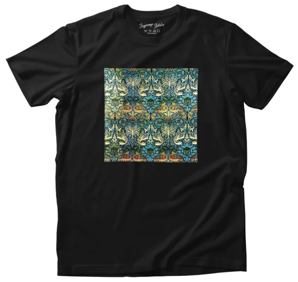 Koszulka z naszywką Paw i smok William Morris