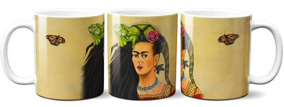 Kubek Frida z legwanem – portret inspirowany Fridą Kahlo