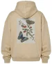 Bluza oversize Great Blue Butterflies and Red Fruits Maria Sibylla Merian