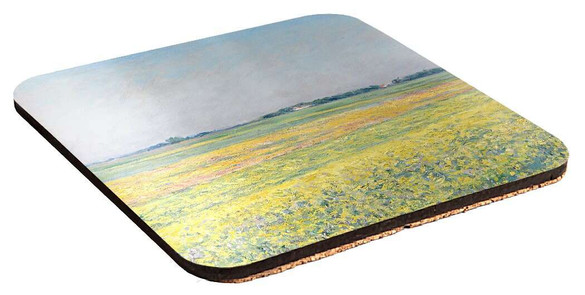 Podkładka pod kubek Równina Gennevilliers, żółte pola Gustave Caillebotte