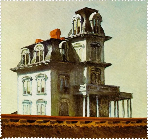 Ściereczka do okularów Dom przy torach kolejowych Edward Hopper