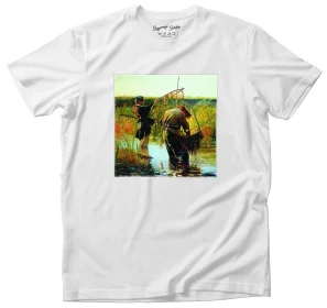 Koszulka z naszywką Rybacy brodzący w wodzie Leon Wyczółkowski