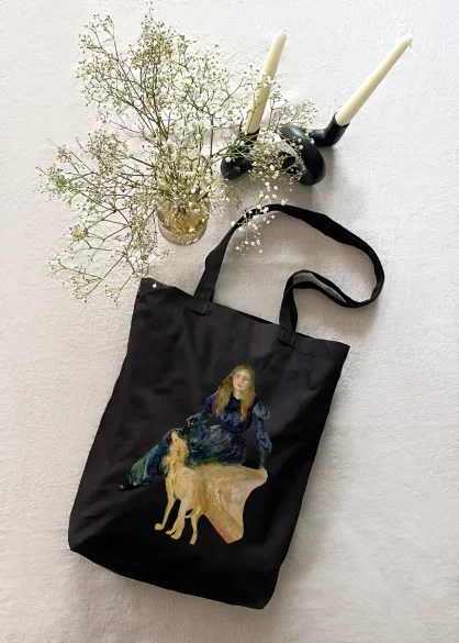 Torba bawełniana Julie Manet i jej piesek Laërte Berthe Morisot