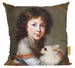 Poduszka Portret Elżbiety Mniszchówny z pieskiem Élisabeth Vigée-Lebrun
