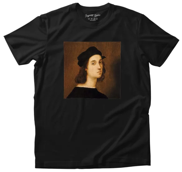 Koszulka z naszywką Autoportret Rafael Santi