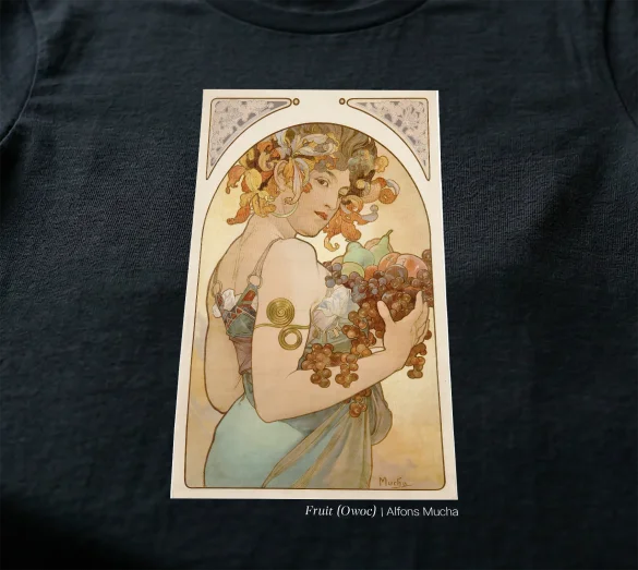 Koszulka z nadrukiem Fruit (Owoc) Alfons Mucha