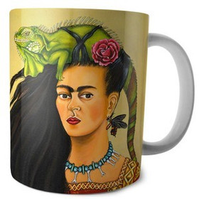 Kubek Frida z legwanem – portret inspirowany Fridą Kahlo