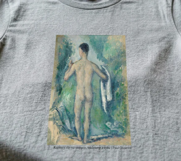 Koszulka z nadrukiem Kąpiący się na stojąco, widziany z tyłu Paul Cezanne